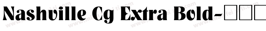 Nashville Cg Extra Bold字体转换